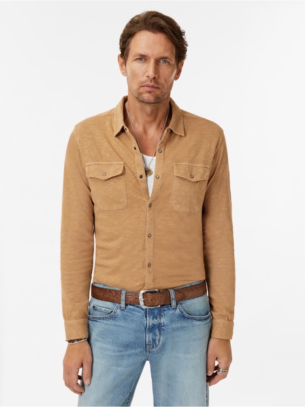 $168 NWT John Varvatos Avron Western Shirt Size medium.